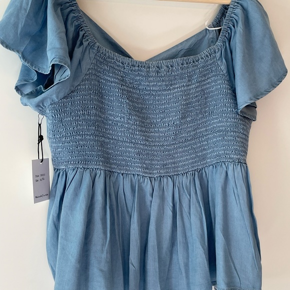 Denim Mid wash blouse - Picture 2 of 4